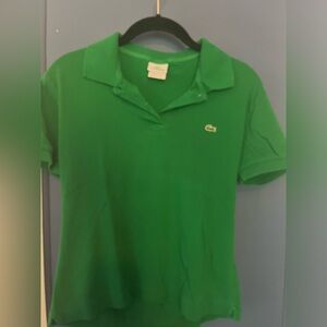 Lacoste Women’s Polo Shirt EUC Size 42 Medium Green